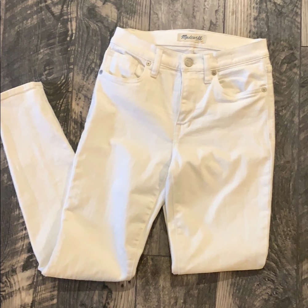 Madewell High Rise Skinny Jeans White